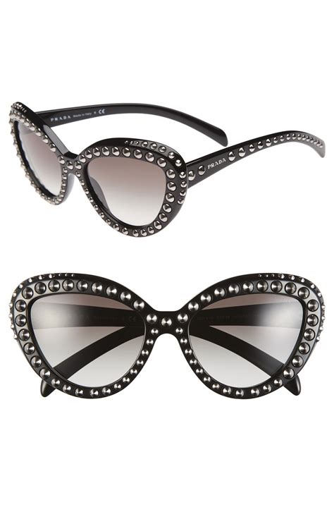 prada sunglasses cat eye|prada cat eye studded sunglasses.